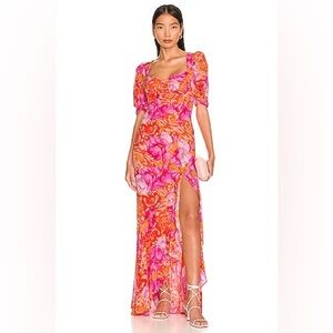 Lovers and Friends Morgan Dress in Chai Pink Floral Size XS